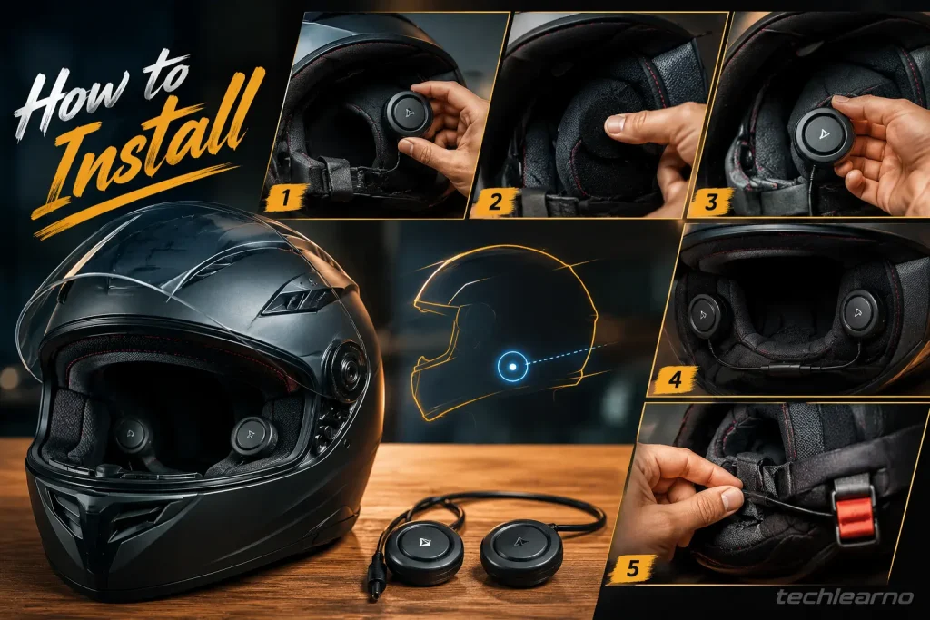 how to install outdoor tech chips xv in a helmet