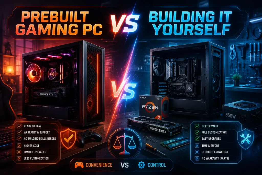prebuilt gaming pc vs building it yourself