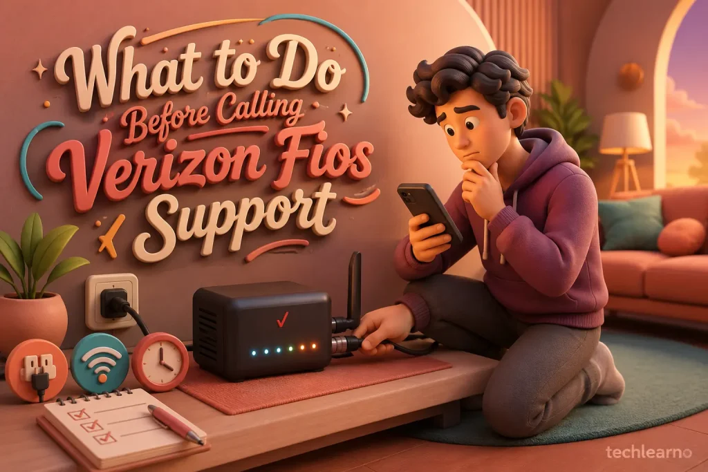 what to do before calling verizon fios support